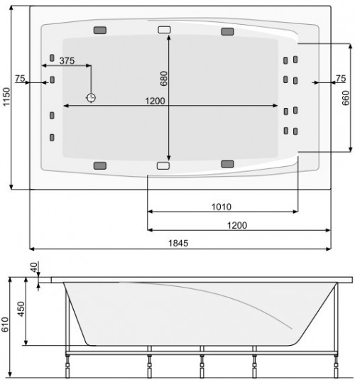 PoolSpa Fantasy 185x115 PWP1H10ZS000000