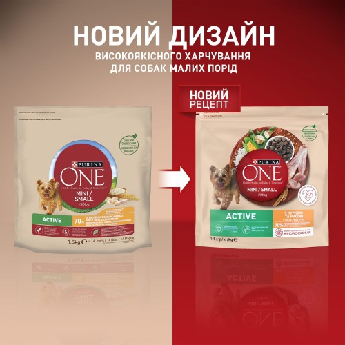 Purina ONE Adult Mini Active Chicken 1.5 kg