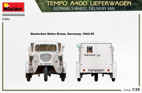 MiniArt Tempo A400 Lieferwagen German 3-Wheel Delivery Van (