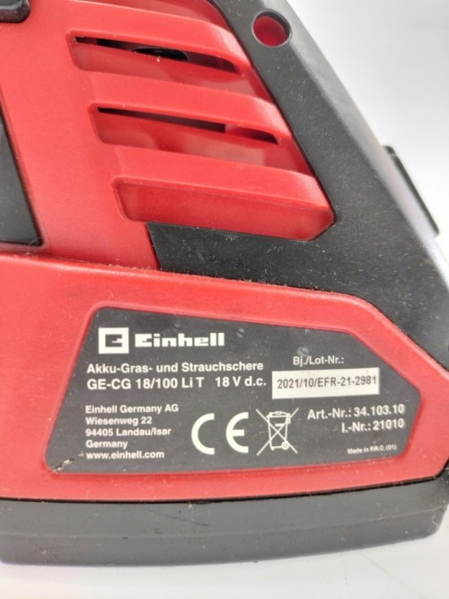 Einhell GE-CG 18/100 Li T Solo