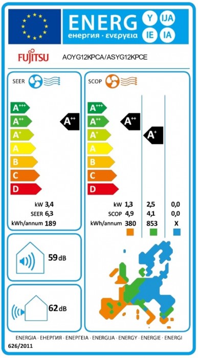 Fujitsu ECO ASYG12KPCE/AOYG12KPCA