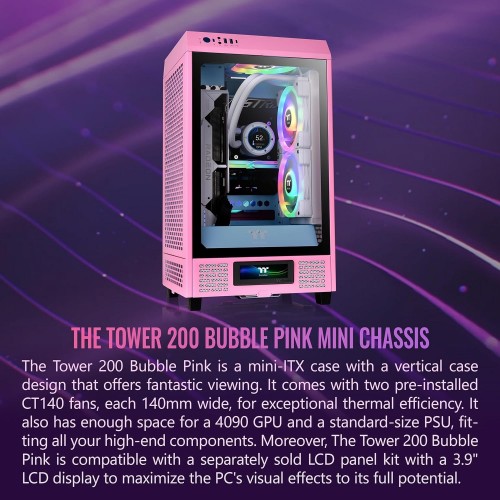 Thermaltake The Tower 200 Mini Bubble Pink