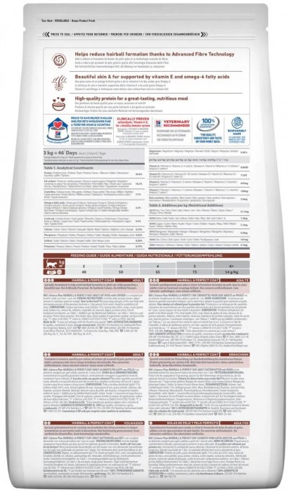 Hills SP Adult Hairball/Perfect Coat Chicken 7 kg