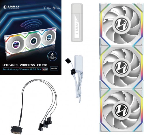 Lian Li Uni Fan SL120 LCD RGB 3-pack White