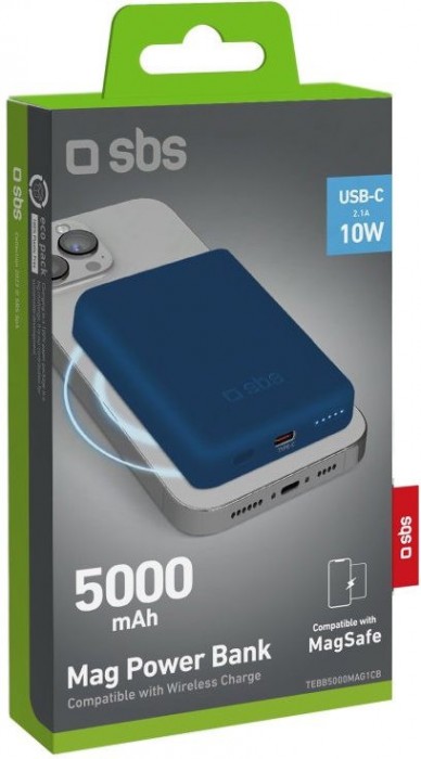 SBS Wireless Magnetic Power Bank 5000