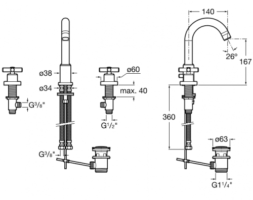 Чертеж с размерами