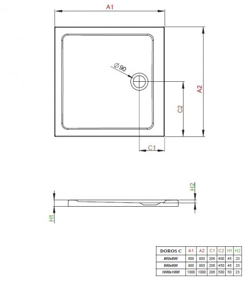 Radaway Doros Plus C