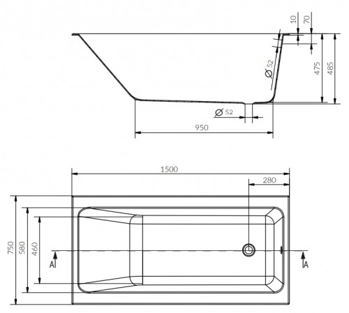 Cersanit Crea 150x75