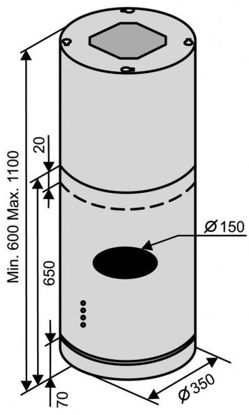 VENTOLUX Cilindro Isola 40