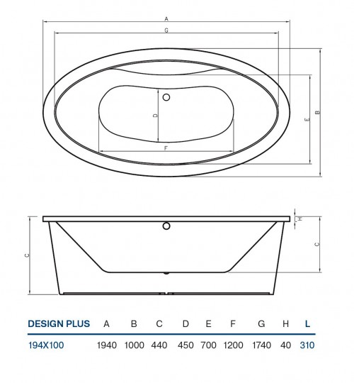 Koller Pool Design Plus 194x100