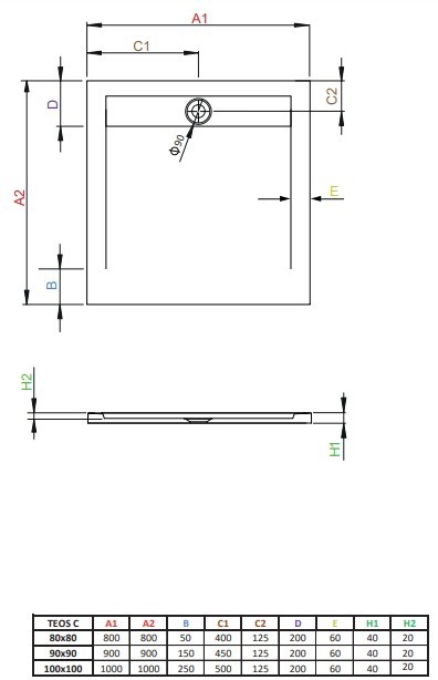 Radaway Teos C HTC9090