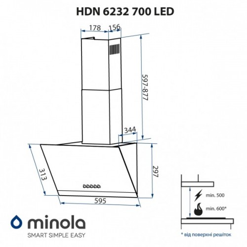 Minola HDN 6232 BL/I 700 LED