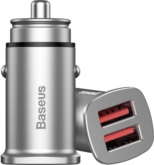 BASEUS Square Metal 30W Dual Quick Car Charger