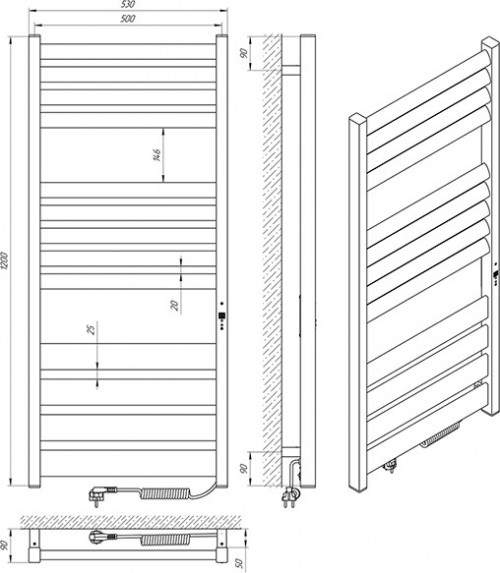 LARIS Zebra Lavina E R 500x1200