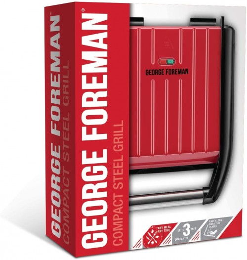 George Foreman Compact Steel Grill 25030-56