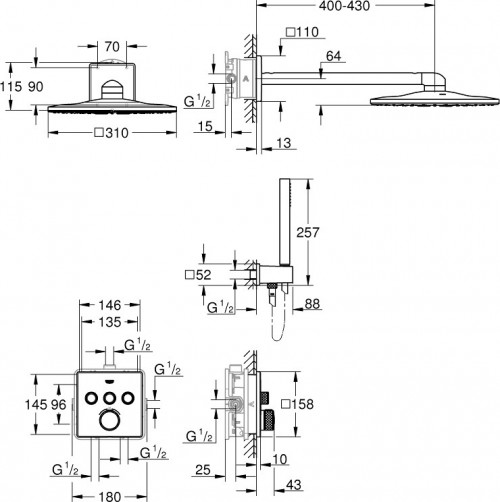 Grohe Grohtherm Cube 34804