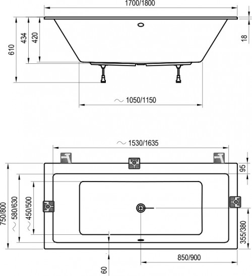 Ravak Formy 01 Slim 170x75