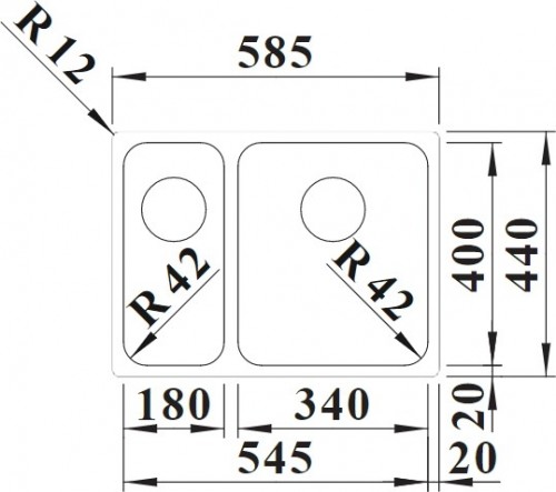 Blanco Solis 340/180-IF R 526130