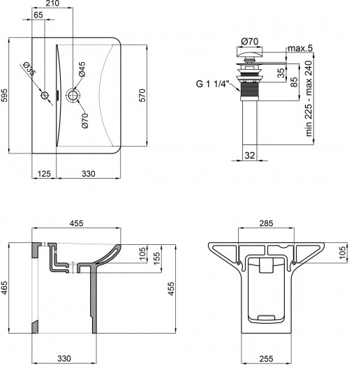 Q-tap Aquarius QT2111WL425W