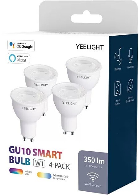 Xiaomi Yeelight GU10 Smart Bulb W1 Multicolor (4-pack)