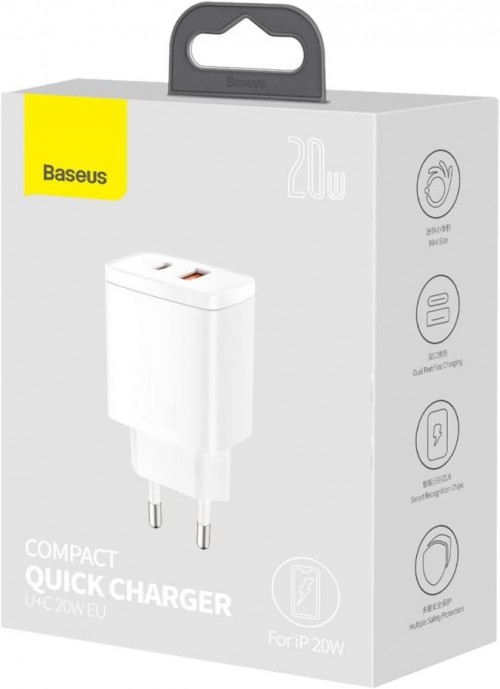 Упаковка BASEUS Compact Quick Charger U+C 20W