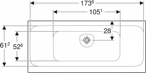 Geberit Tawa Slim rim Duo 180x80 554.124.01.1