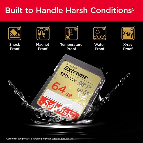 SanDisk Extreme SDXC Class 10 UHS-I U3 V30 64Gb