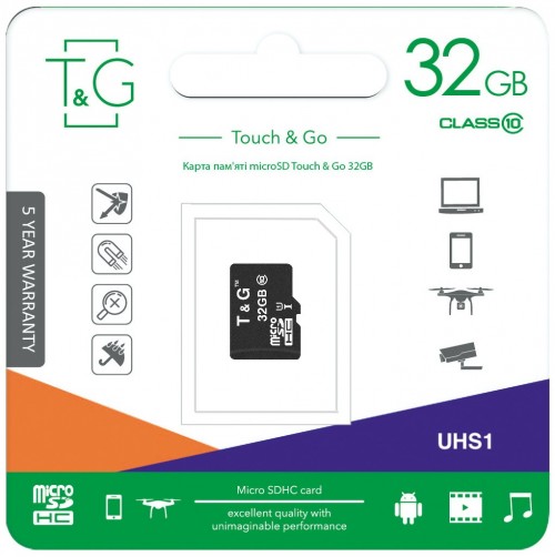 T&G microSDHC class 10 UHS-I 32Gb