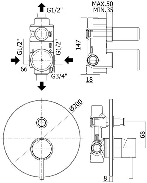 Paffoni Stick SK015CR