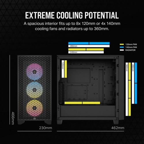 Corsair 3000D RGB Airflow Black