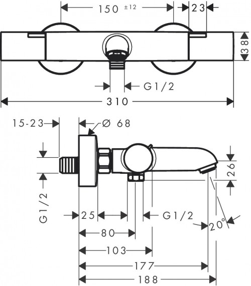 Hansgrohe Ecostat Fine 13325000