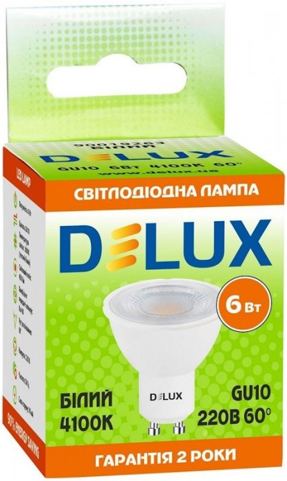 Delux LED 6W 4100K GU10