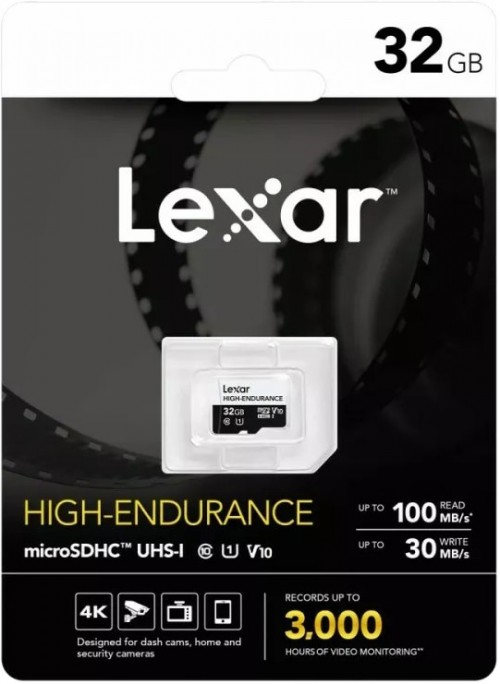 Lexar High-Endurance microSD Class 10 A1 V10 U1 32Gb