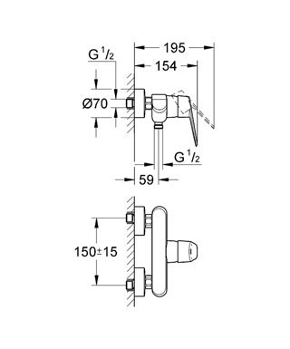 Чертеж с размерами