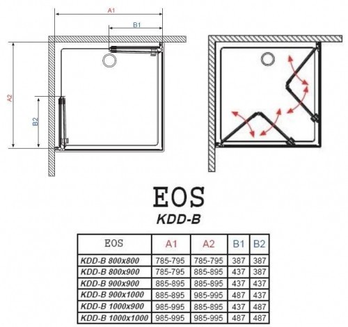 Radaway Eos KDD-B 80x80