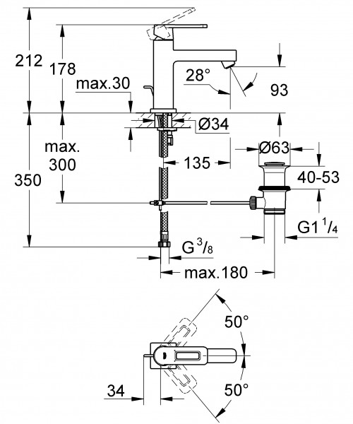 Чертеж с размерами