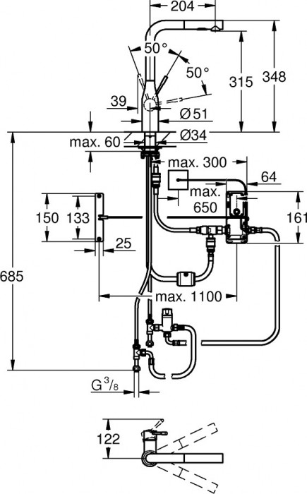 Grohe Essence Foot Control 30311