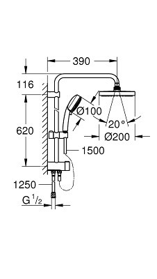 Grohe Tempesta Cosmopolitan System 200 27394