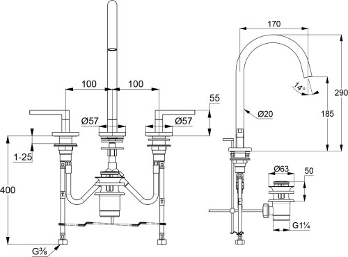 Kludi Nova Fonte Puristic 201430515