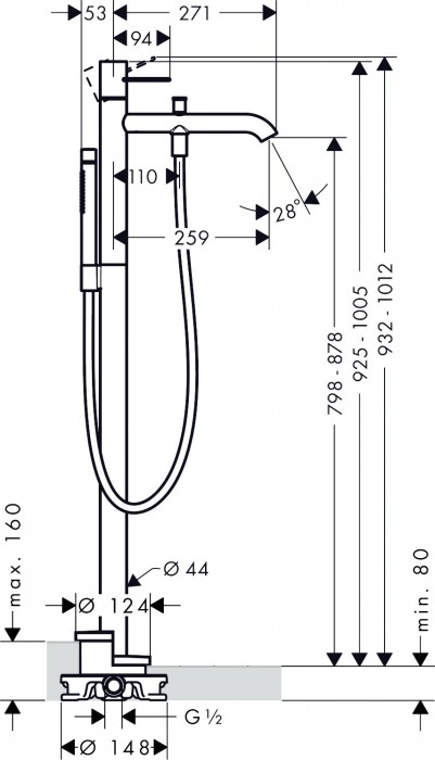 Axor Uno 38442000