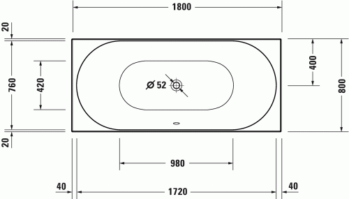 Duravit D-Neo 180x80 700476000000000