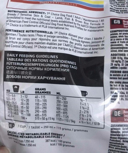 1st Choice Adult Sensitive Skin/Coat 7 kg