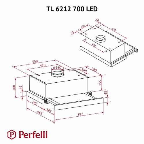 Perfelli TL 6212 BL 700 LED