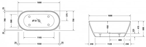 Duravit D-Neo 160x75 700486000000000