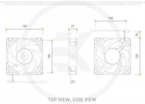 EKWB EK-Loop Fan FPT 120 D-RGB - Black (550-2300rpm)