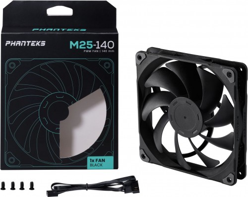 Phanteks M25 PWM 140mm Black Fan Single