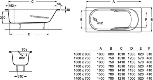 Roca Genova N 160x75 A24T367000