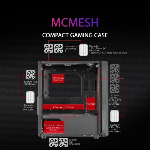 Mars Gaming MCMESH Black