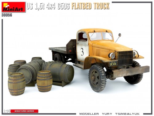 MiniArt U.S. 1.5t 4×4 G506 Flatbed Truck (1:35)