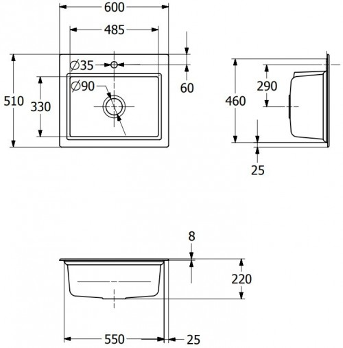 Villeroy & Boch Subway Style 60 S 336601R1